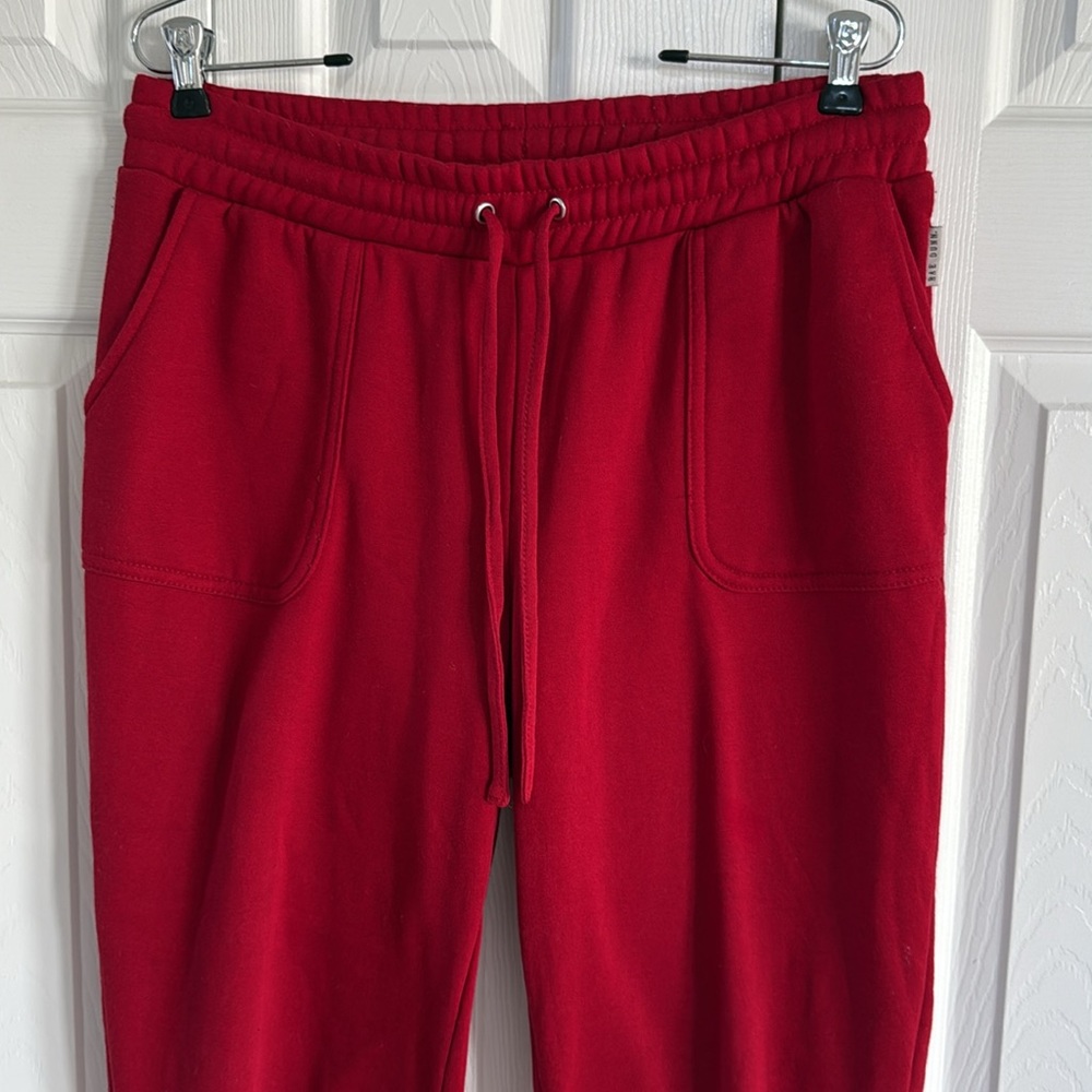 NWT Rae Dunn Women's CHEER Red Sweatshirt- Preowned Rae Dunn Red Joggers Set- L - Picture 10 of 16